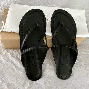 Jamie Haller Black Thong Sandal - Size 37, runs small